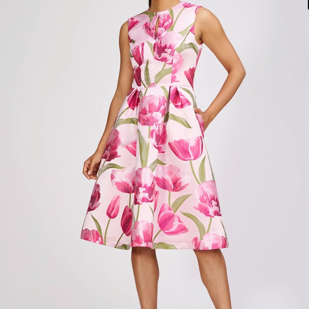 Kay Unger The Farryn Cocktail Midi Dress
